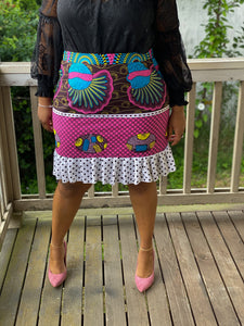 Ankara polka dot skirt